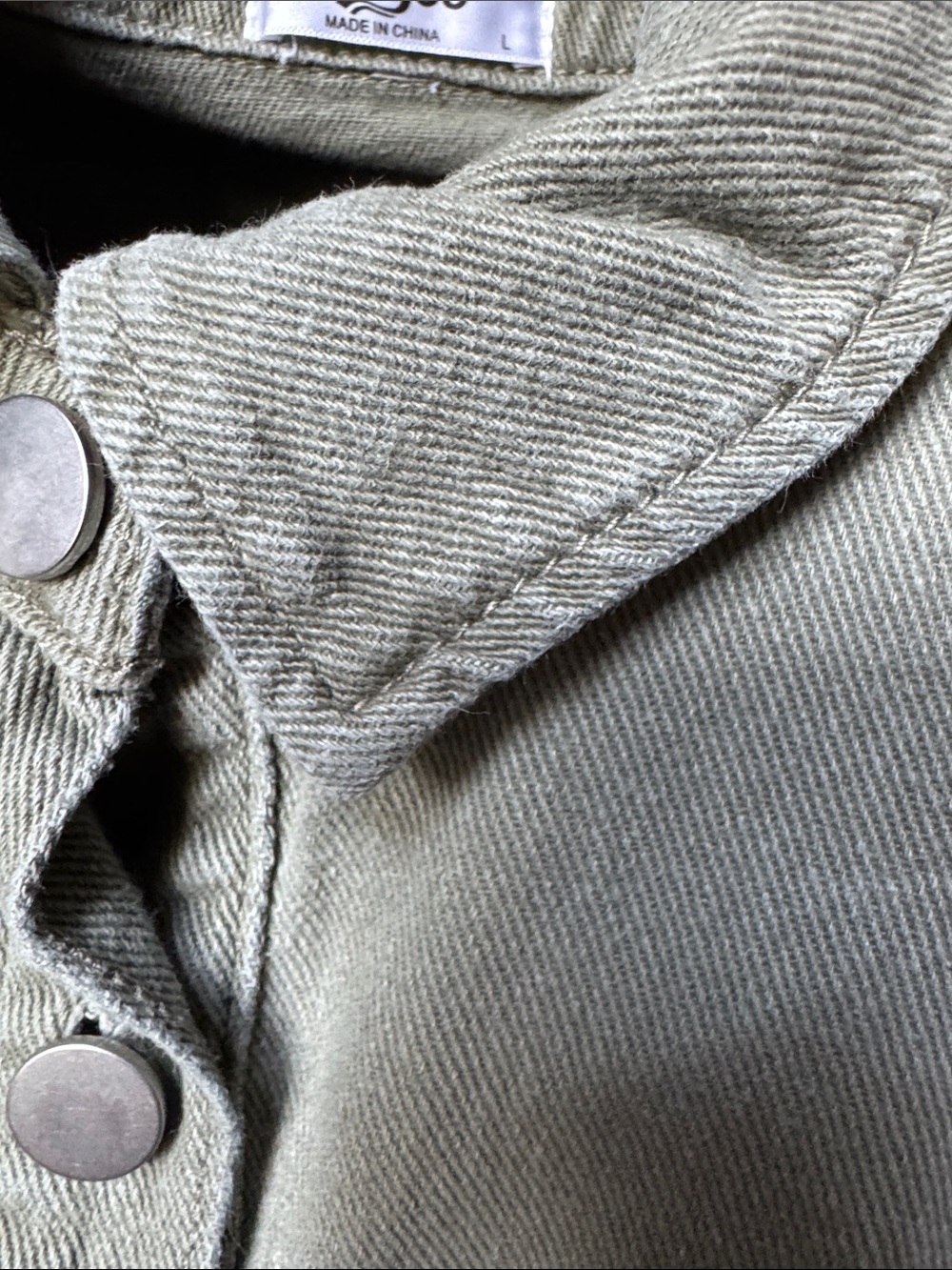 Women’s Army Green Button-Up Shacket - Picture 7 of 7